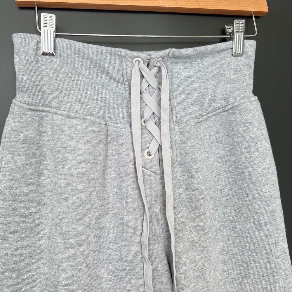 Victorias Secret Lace Up Waist Sweatpants Wide leg Womens Small Baggy balletcore